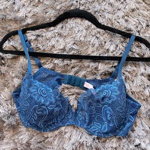 Blue Lace Bra